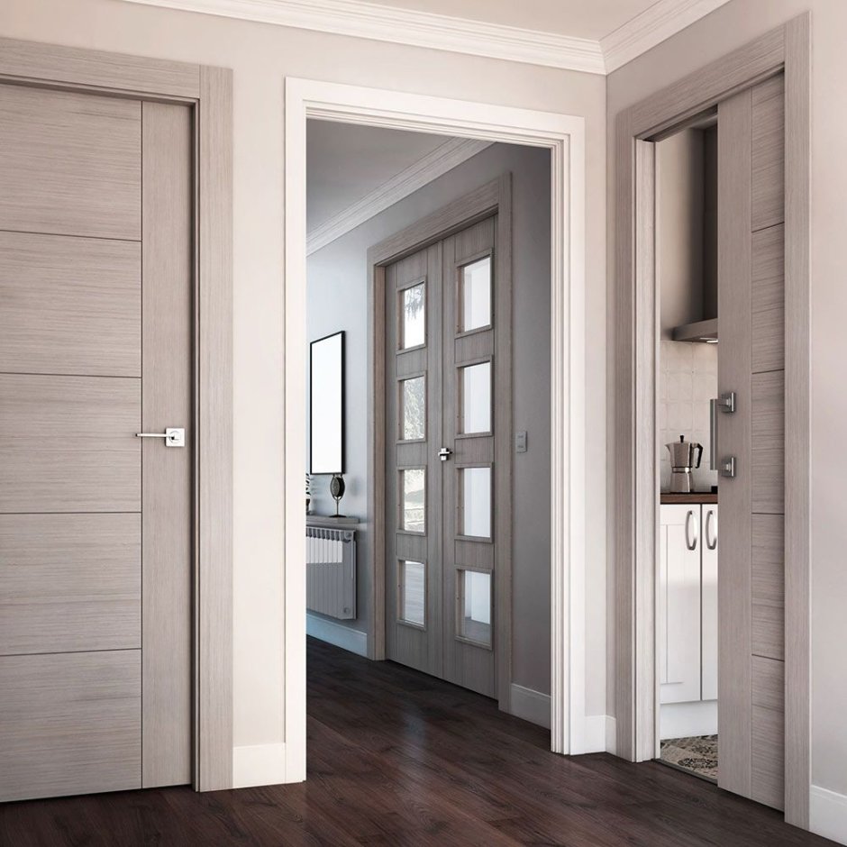 Светлые межкомнатные двери в интерьере