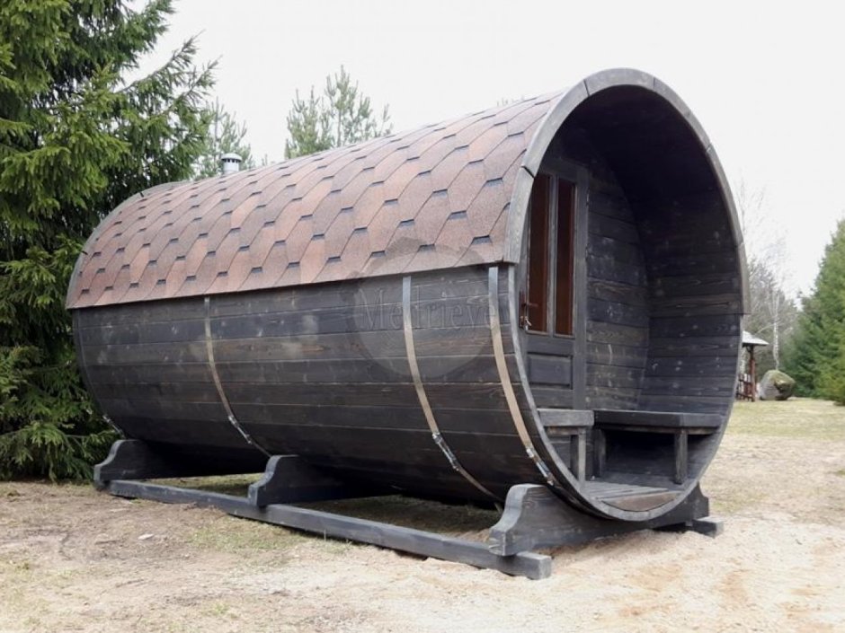 Баня бочка со сферой