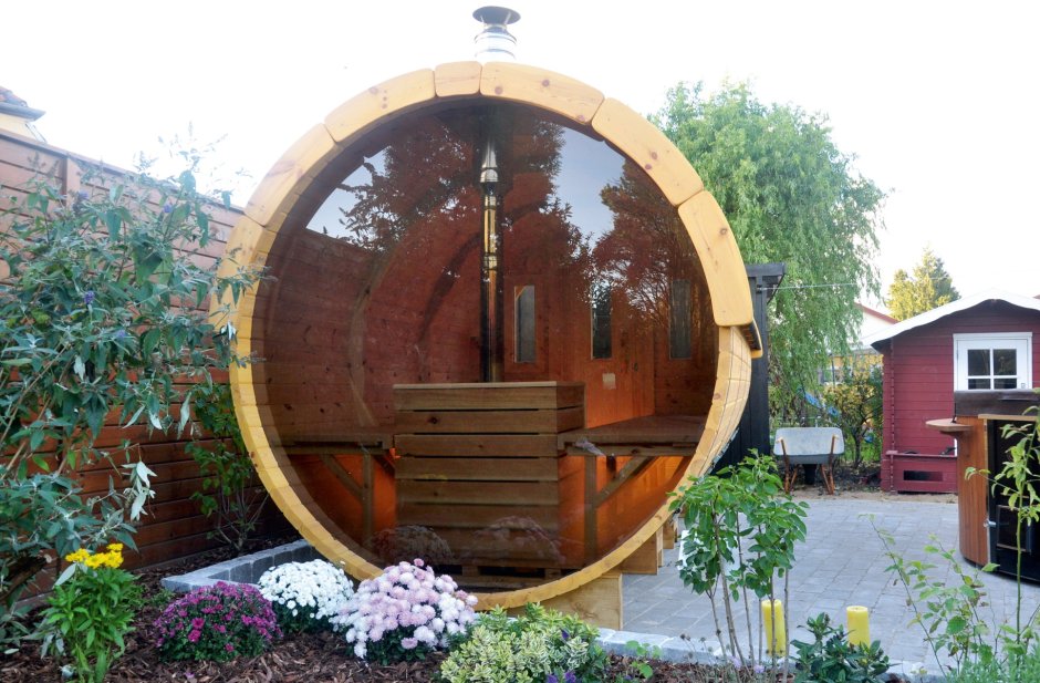 Бани бочки со стеклом