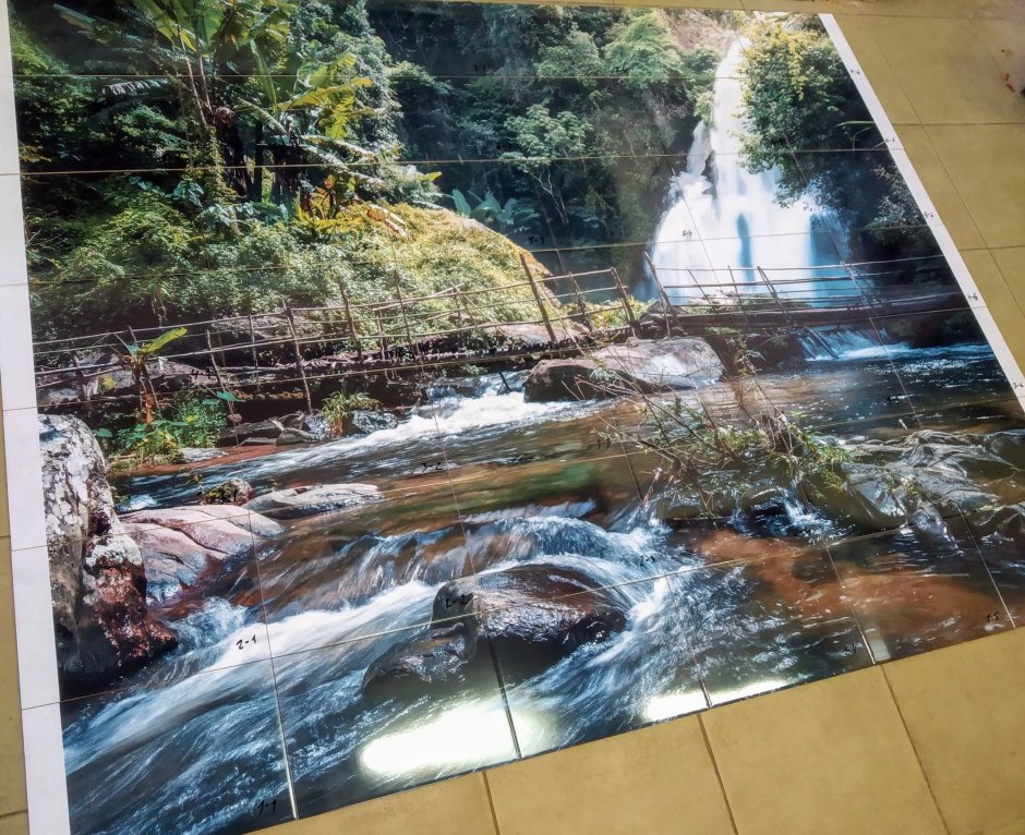 Фотоплитка водопад