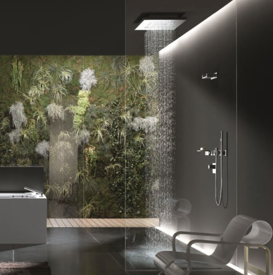Ванные комнаты с тропическим душем