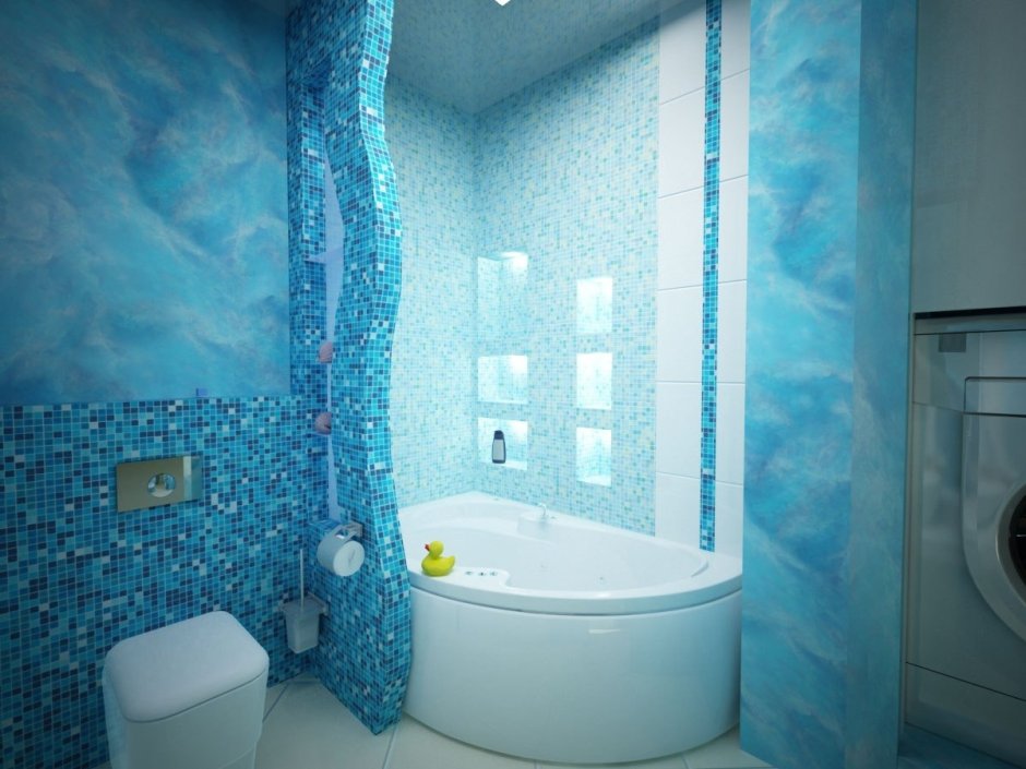 Ванная в морских тонах