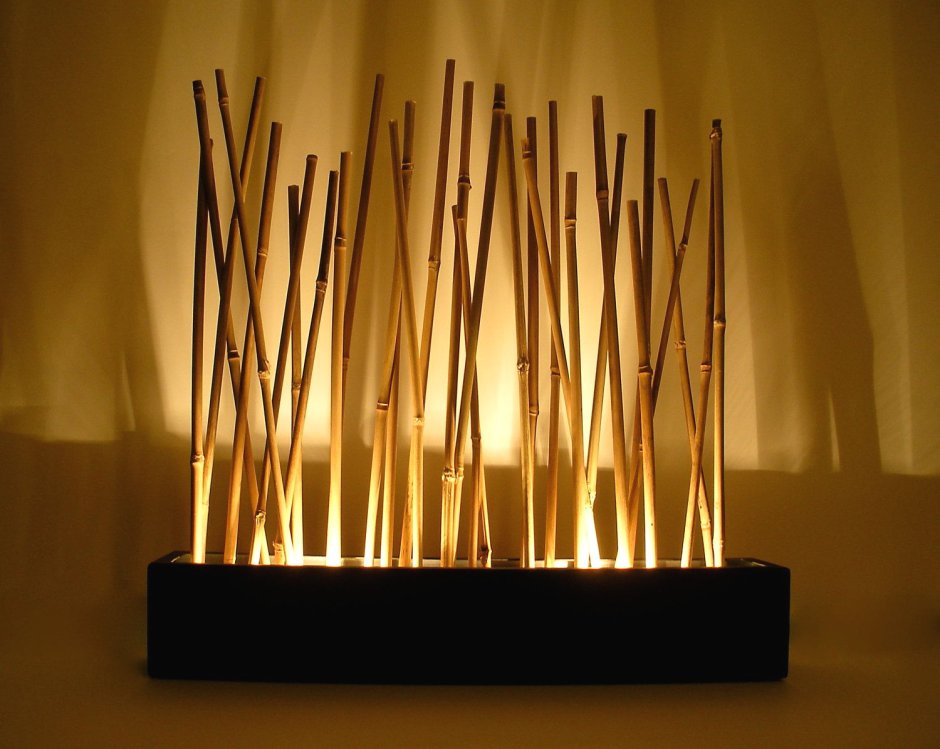 Светильник из бамбука