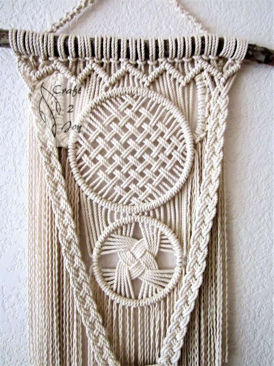 Круглое панно макраме