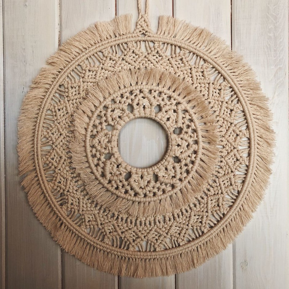 Круглый ковер макраме