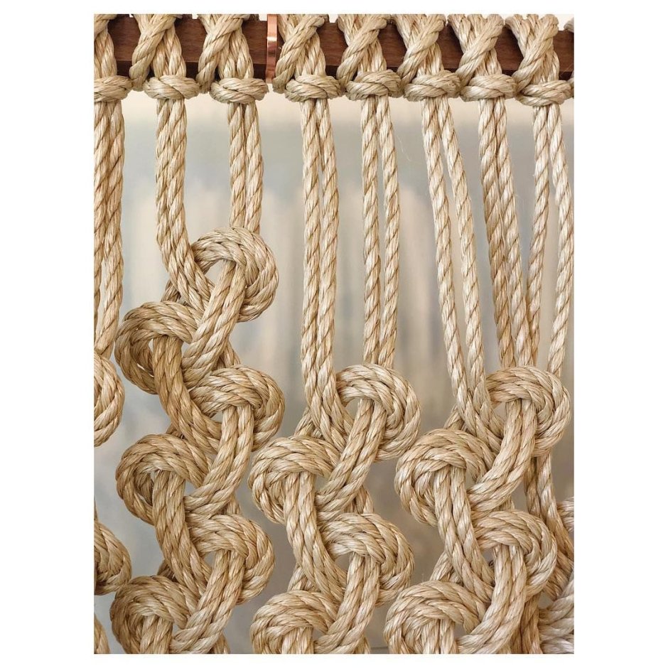 Шторы из джутового каната