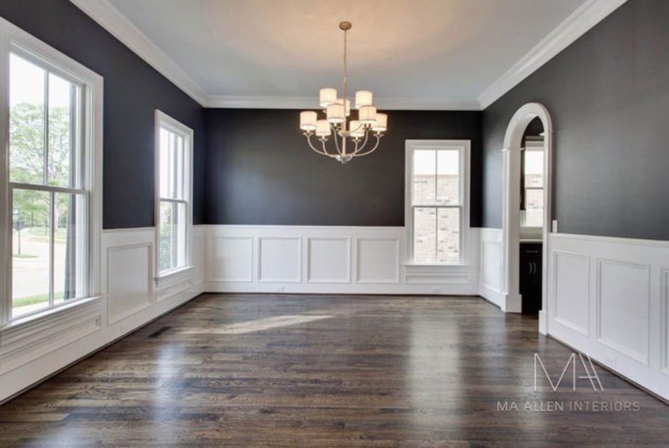 Серые стены белый плинтус