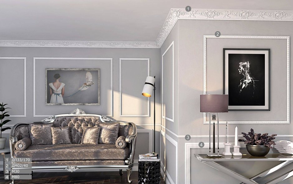 Молдинги в современном интерьере