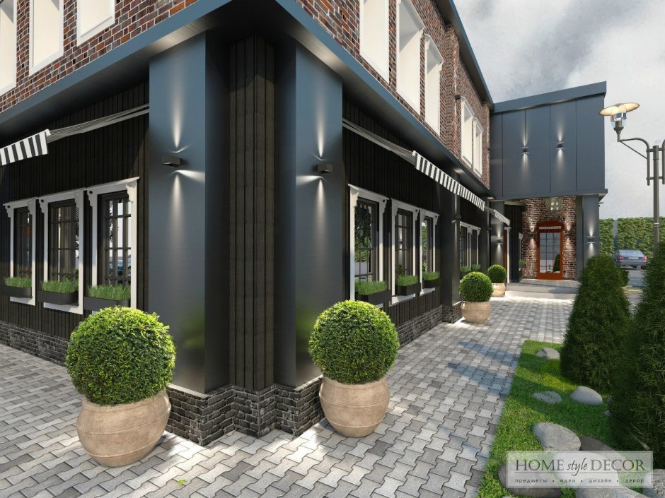 Фасады ресторанов в современном стиле