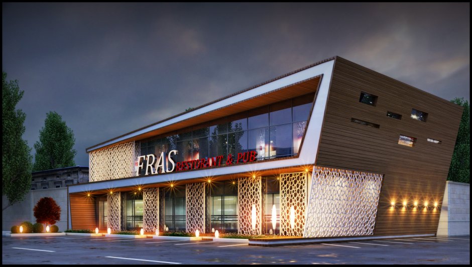 Фасады кафе и ресторанов