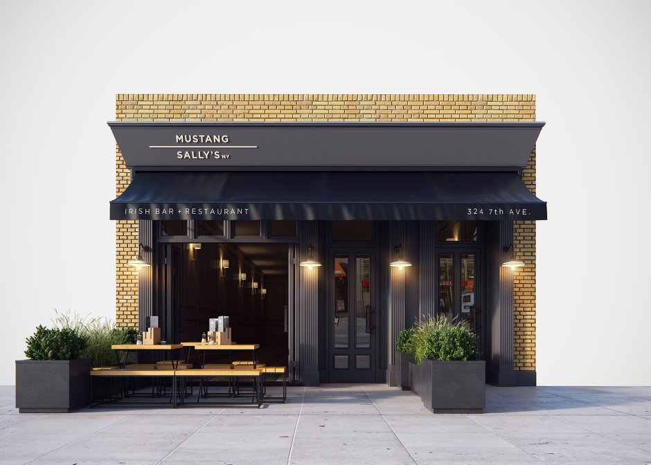 Фасады кафе и ресторанов