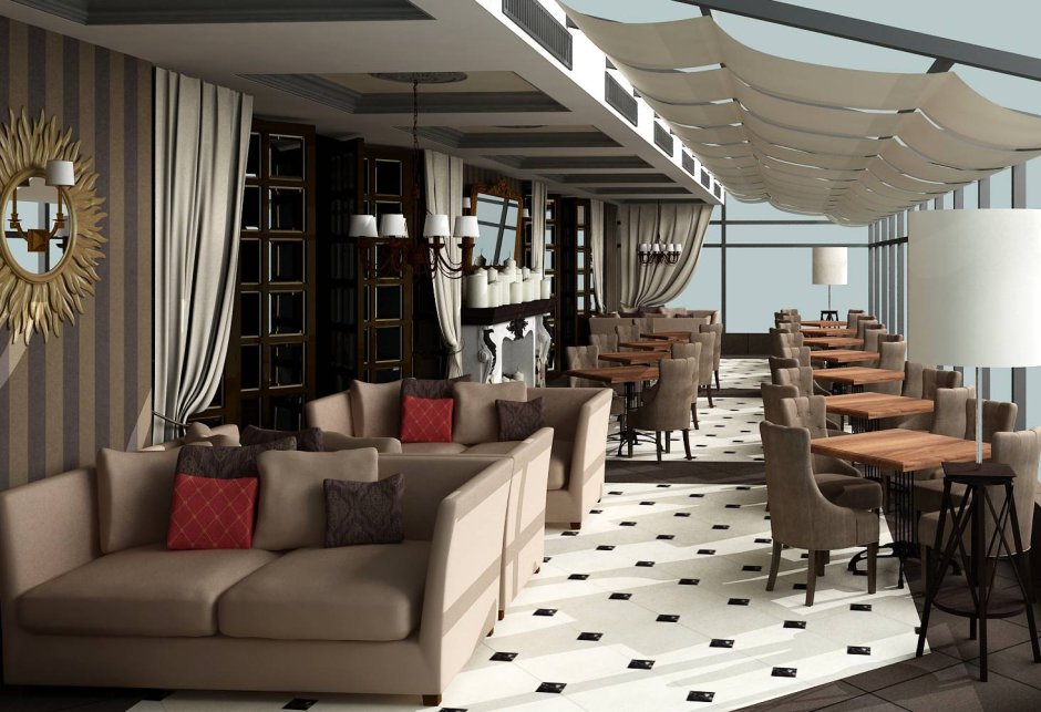 Фасады ресторанов в современном стиле