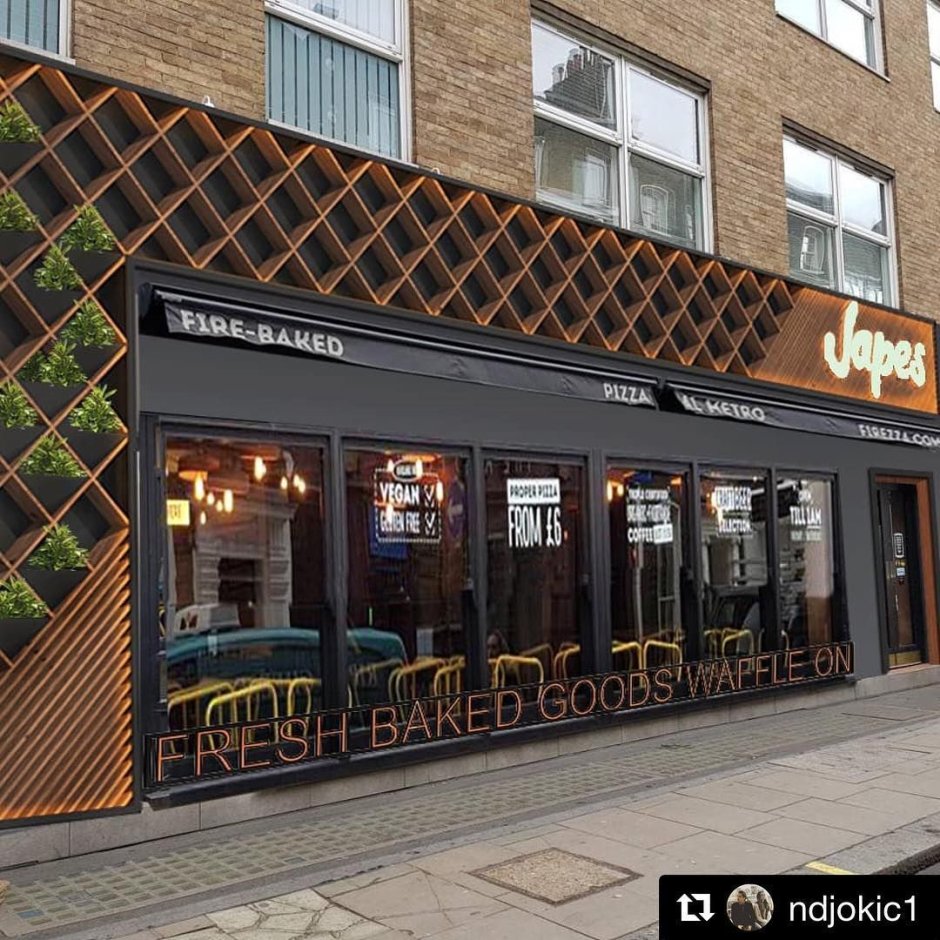 Кофейня фасад мокап