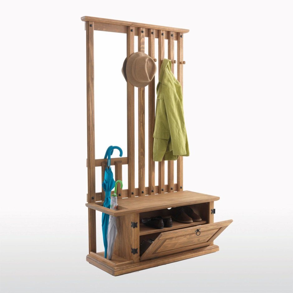 Вешалка из досок на стену