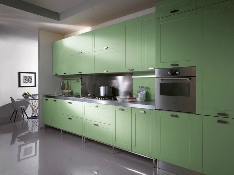 Кухня олива Модерн 2020