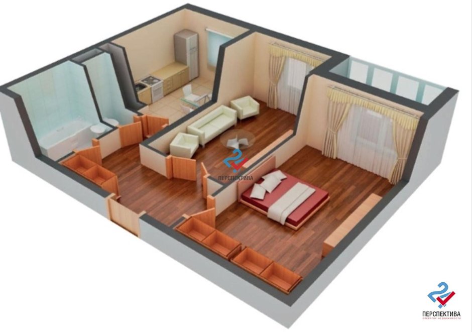 Планировка двушки