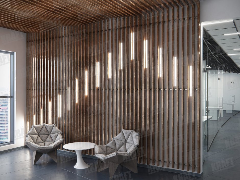 Реечная стена