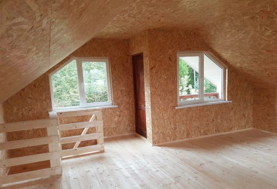 Чердак обшитый ОСП