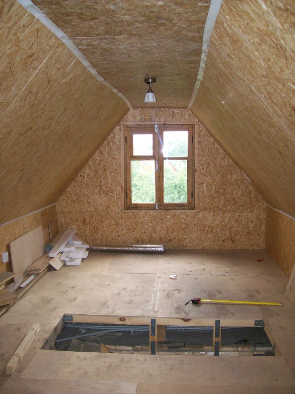 Отделка чердака ОСБ