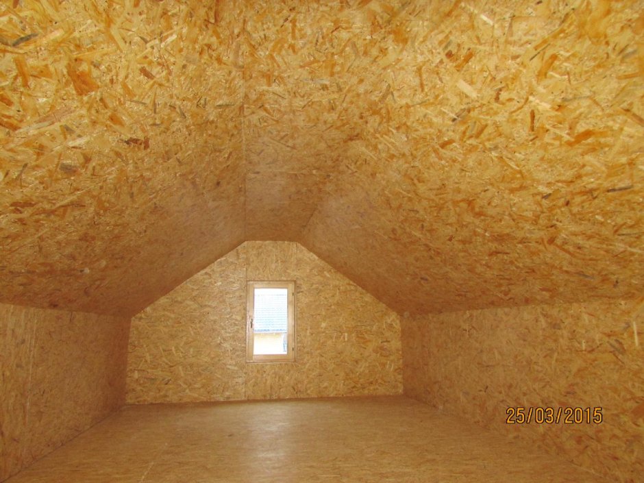 Мансарда обшитая ОСБ