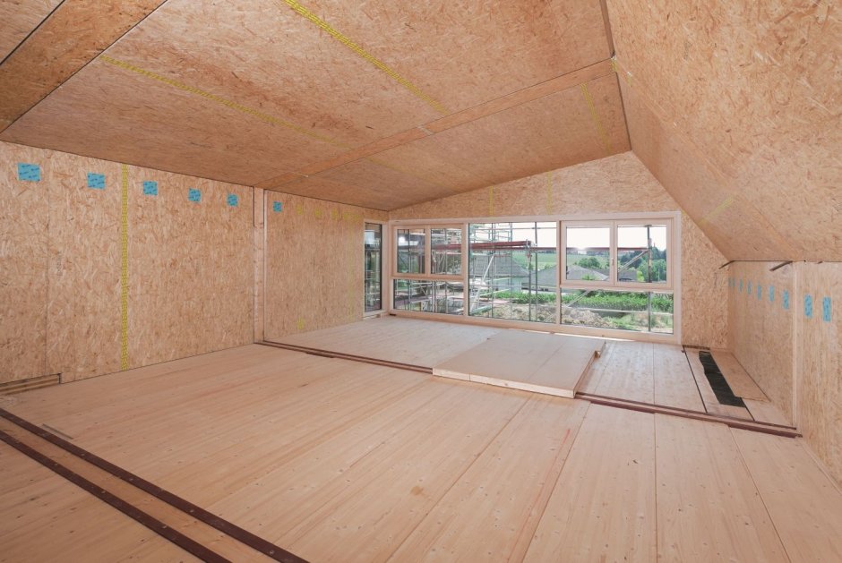 Чердак обшитый ОСП