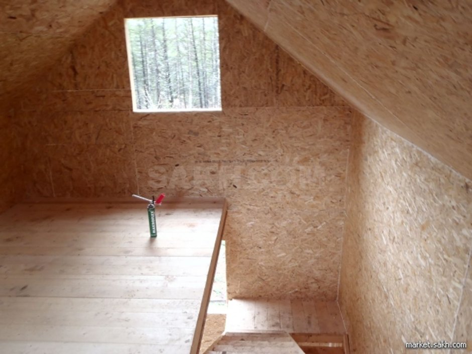 Чердак обшитый ОСП