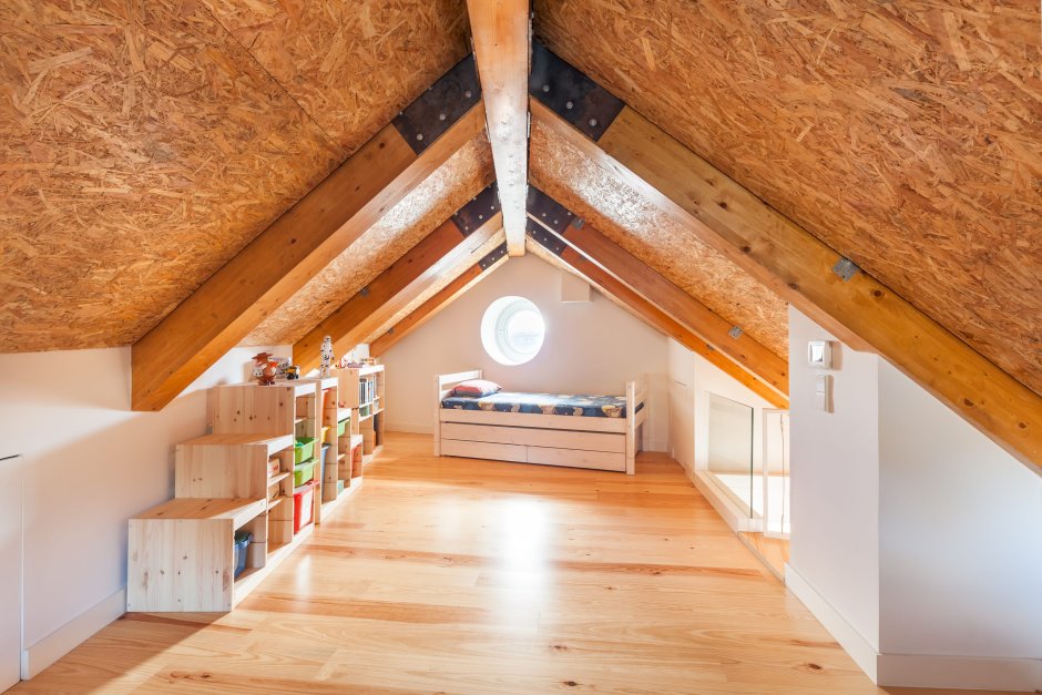 Отделка чердака ОСБ