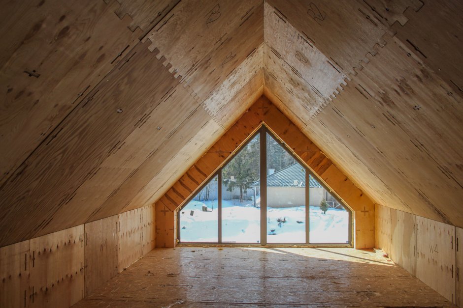 Отделка мансарды МДФ