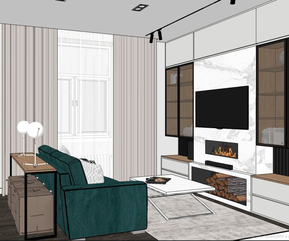 Интерьер контур