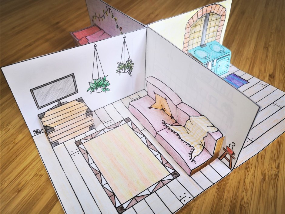 Скетчап рендер интерьер