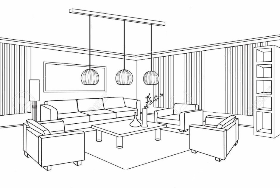 Макет интерьера кафе