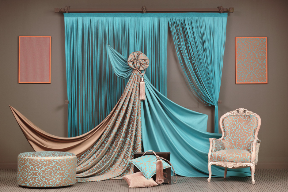 Шторы в гостиную в современном стиле