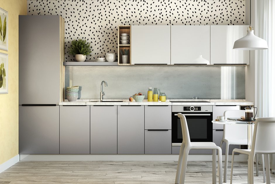 Кухня серая Ангстрем