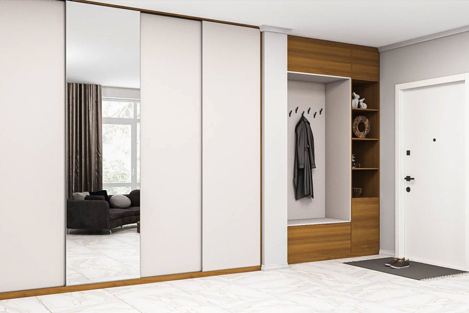 Бежевые двери в интерьере