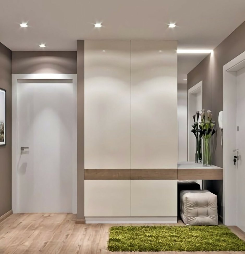 Прихожая в современном стиле со шкафом