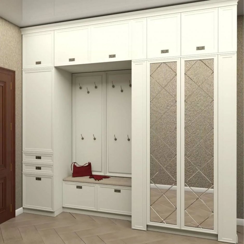 Серый шкаф в прихожую