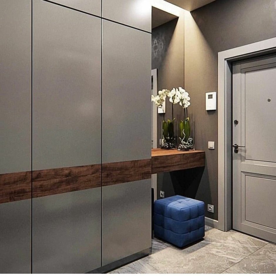 Светло серая прихожая