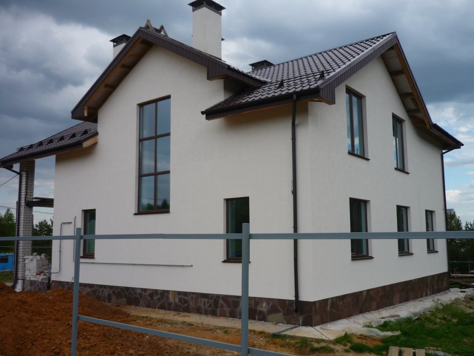 Мокрая штукатурка фасада