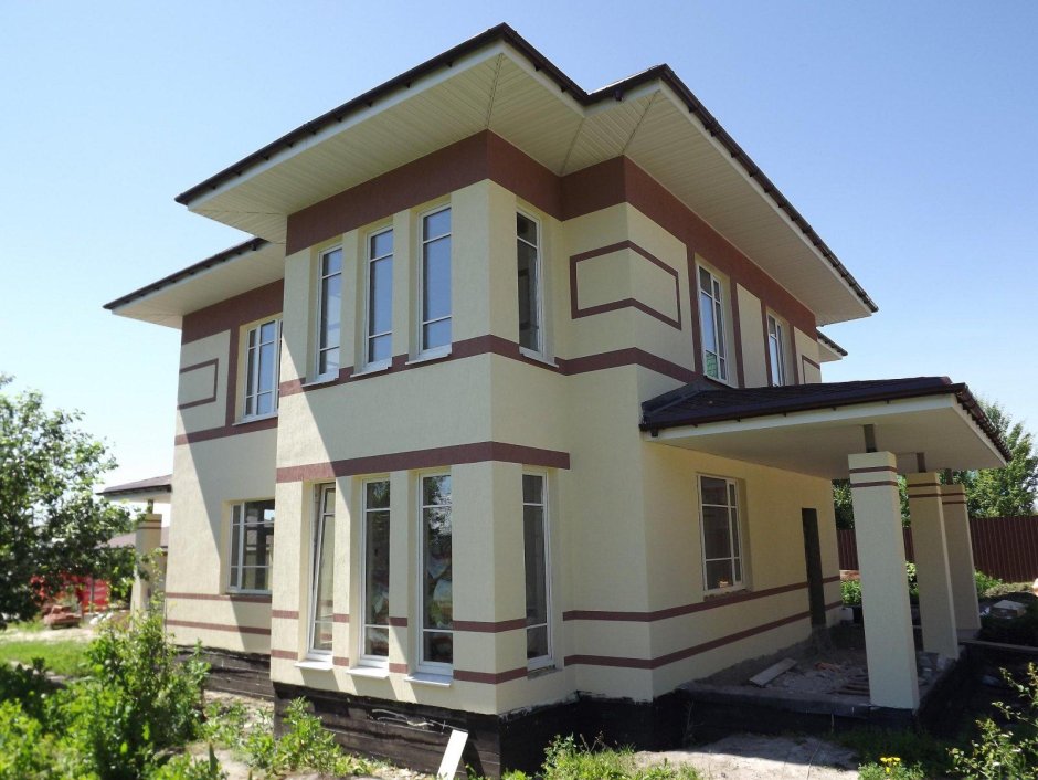 Дом с мокрым фасадом