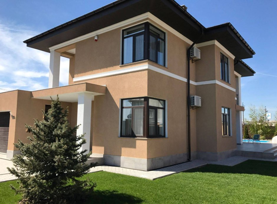 Отделка фасада штукатуркой