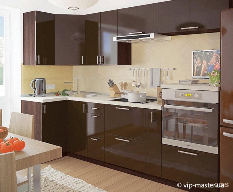 Кухня цвета мокко