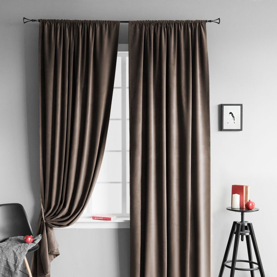 Портьеры цвета капучино