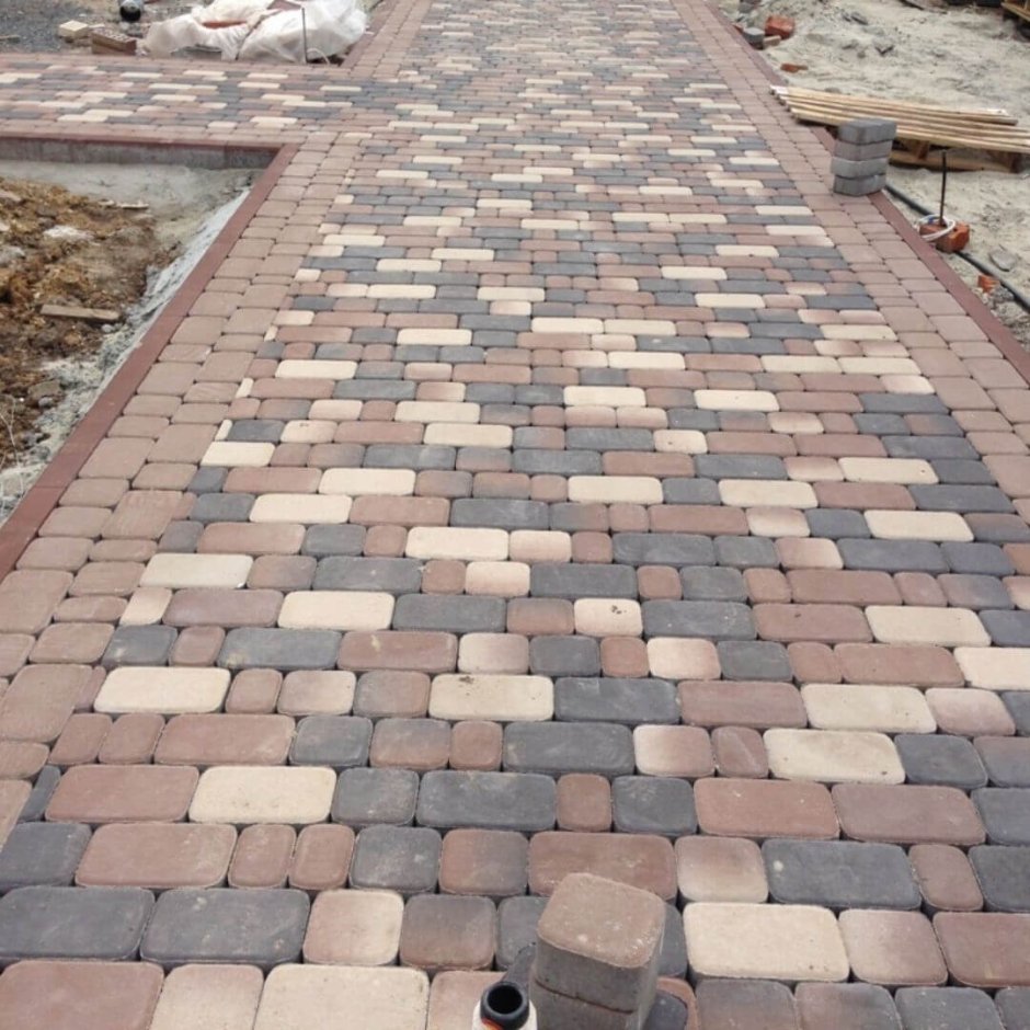Тротуарная плитка под брусчатку
