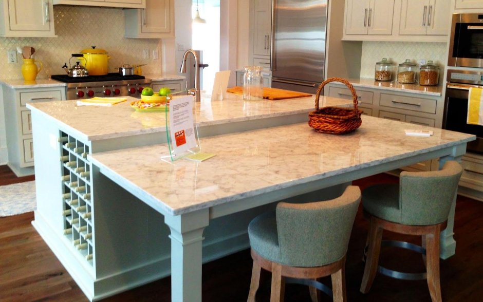 Кухонный остров двухуровневый