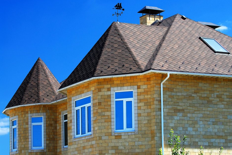 Фасадная гибкая черепица