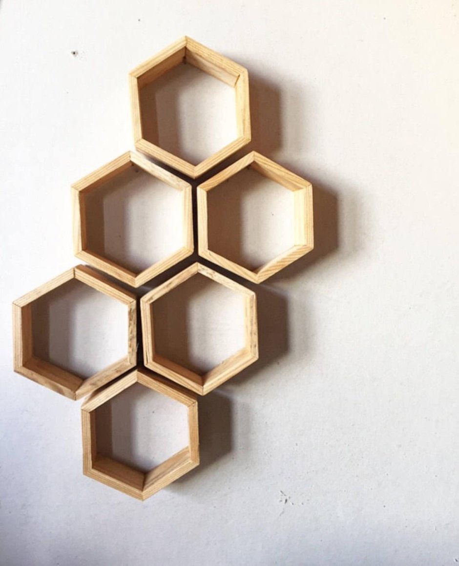 Деревянные стеновые панели 3d Hexagon