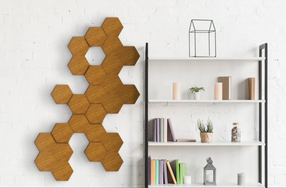 Деревянные соты на стену