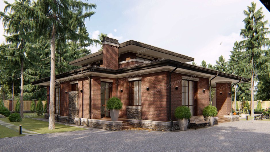 Дом в стиле прерий Райта 250 кв