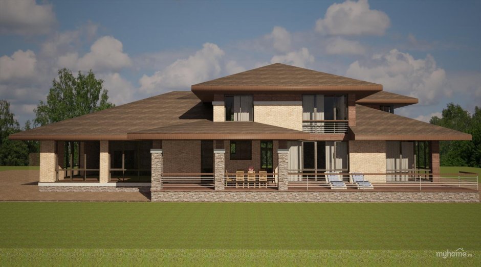 Одноэтажный дом Ллойд Райт прерии