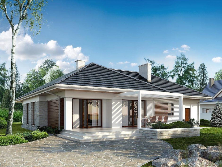 Одноэтажный дом 100 кв